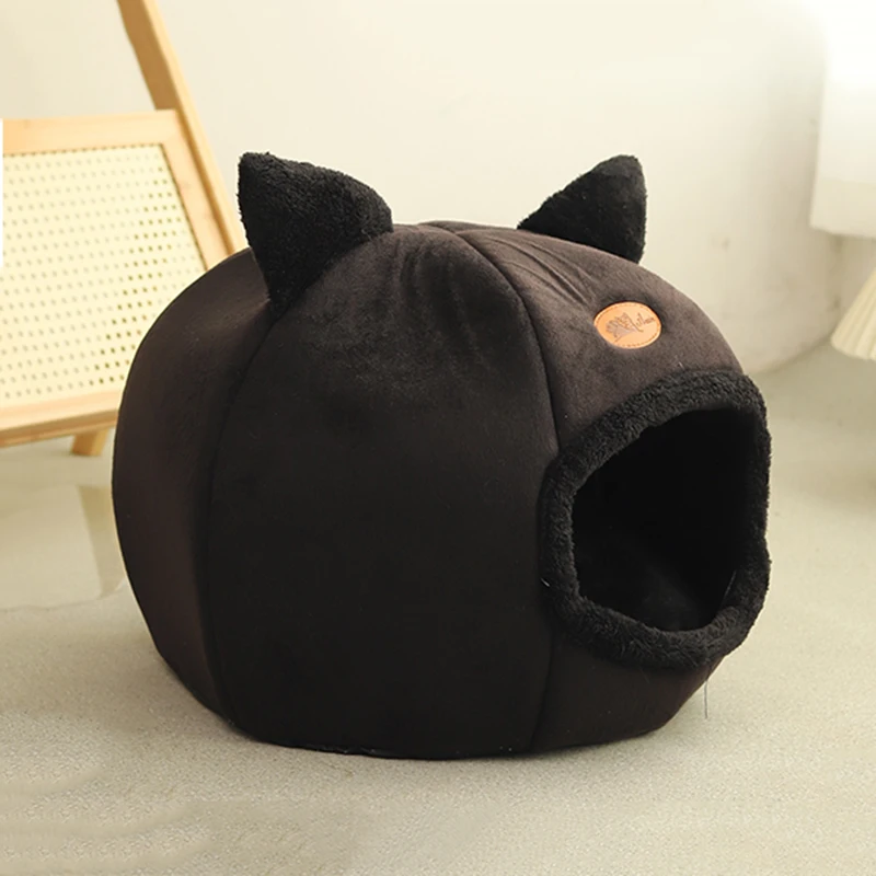 New Deep Sleep Comfort In Winter Cat Bed Iittle Mat Basket Small Dog House Products Pets Tent Cozy Cave Nest Indoor Cama Gato - Imagine 6