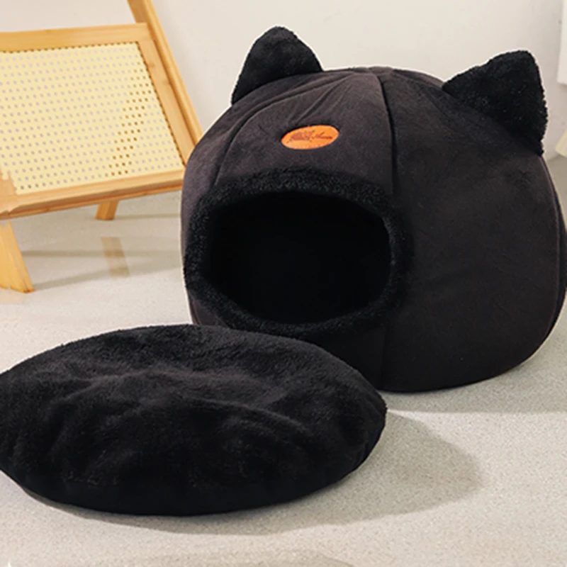 New Deep Sleep Comfort In Winter Cat Bed Iittle Mat Basket Small Dog House Products Pets Tent Cozy Cave Nest Indoor Cama Gato - Imagine 5