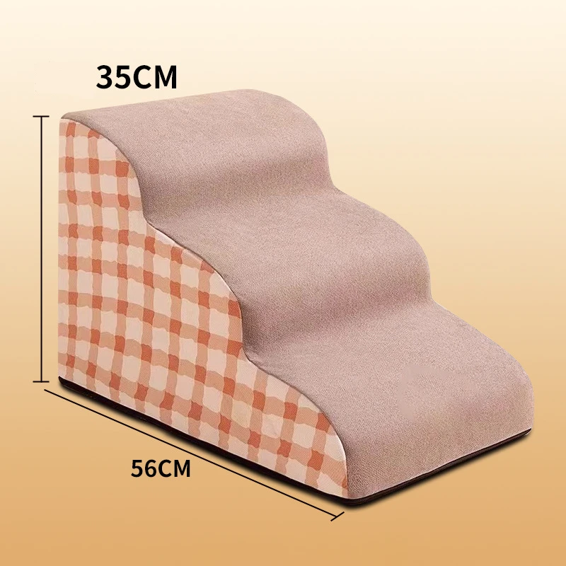 Pet 2/3 Step Dog Stair Cat Pet Ramp Ladder Washable Non Slip Removable Memory Foam Pet Products Ramp for Dog Pet Stairs for Dogs - Imagine 6
