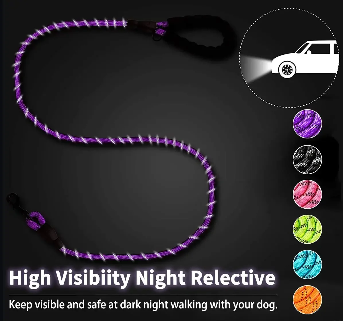 Strong Dog Leash Pet Leashes Reflective Leash For Big Small Medium Dog Leash Drag Pull Tow Golden Retriever - Imagine 6